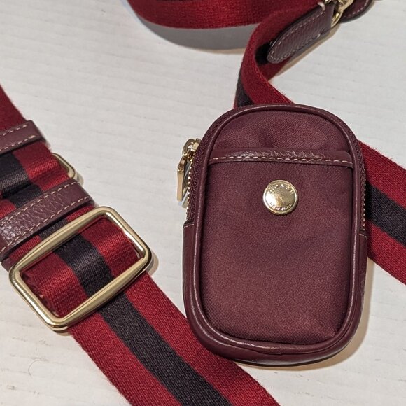Coach Elle Shoulder Crossbody Bag + Coin Wallet Wine New No Tags - Picture 7 of 9